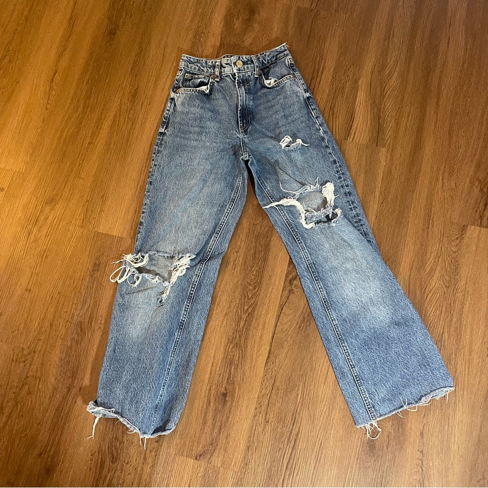 ZARA high waisted wide leg jeans